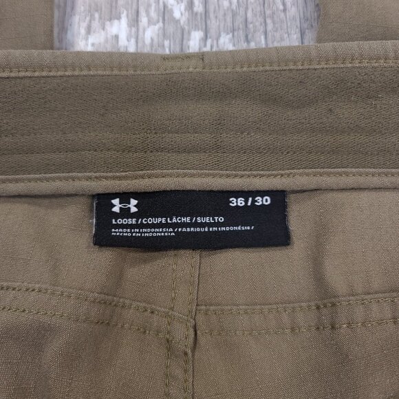 Under Armour Mens Tactical Enduro Pants Size 36x30 Brown Tac Elite Cargo - Picture 7 of 9
